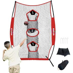 Kapler Football Throwing Net Football QB Net Football Training Target Net for Quarterback Throwing Accuracy, Football Nets for Passing Catching Snapping,Portabale,7x5FT