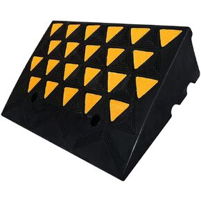 BESEA Rubber Curb Ramp 6" inch High 23.6" Length (Heavy Duty Ramp), for Driveway Curb Ramp Car Motorcycle Loading Dock Truck Pickup Truck Threshold Ramp(6 inch Height, Capacity 60000lbs)-1pack