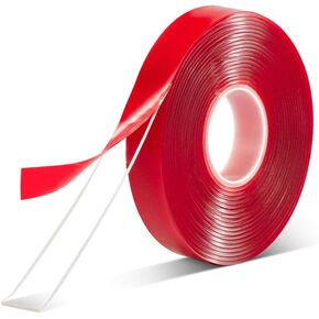 VERSAF Double Sided Tape Heavy Duty - 1/2" 10' Acrylic Strong Adhesive Removable Double Sided Mounting Tape Clear for Carpet Fix/Home Office Wall/DIY Crafts/Poster/LED Lights/Car Glass Decor