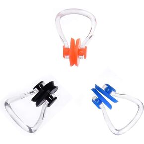 3 Pcs Swimming Nose Clips Waterproof Soft Comfortable Silica Gel Nose Plugs for Swim Training Swimming Beginner Learner Athletic Adult Kids Children