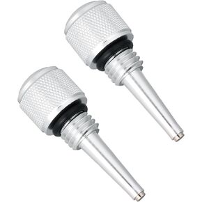 2pcs 55201 Magnetic Oil Dipstick for Inverter Generators, Silver Aluminum Magnetic Oil Dipstick Replacement with Rubber Rings, Compatible with Wen/Predator/Yamaha