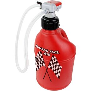 TERA PUMP Next Generation Rain-Resistant Gas Fuel Pump - 4.25ft Long Discharge Hose, Battery-Powered Electric Siphon Pump with Auto Stop System for Fuel Cells, Tractors, Generators, and Snow Blowers