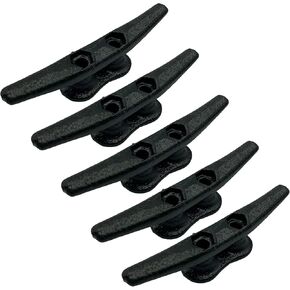 ZUJARA 4 بوصة مرابط القارب الأسود، 5 عبوات من الحديد الزهر المطلي بالكهرباء باللون الأسود للتطبيقات البحرية أو الزخرفية in Kuwait