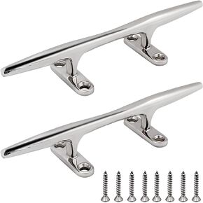 SHENGHUISS Boat Dock Cleat 316 Stainless Steel Rope Cleat Open Base Marine Heavy Duty with Screws