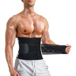 MOLUTAN Men Waist Trainer Trimmer for Weight Loss Tummy Control Compression Shapewear Body Shaper Sweat Belt