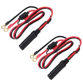 iMESTOU 2FT SAE O Ring Terminal Harness with 10A Fused 2-Pin Quick Disconnect Plug (2PCS-Pack) …