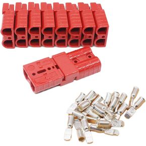 X-Haibei 10 Pack Battery Quick Connect 50A 6 AWG Wire Harness Plug for 6 to 12 Gauge Cables, Jumper Cables Connect Disconnect Plug for Car Bike ATV Winches Lifts Motors