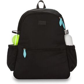 Ame & Lulu Courtside 2.0 Tennis Backpack - Padded & Adjustable Straps - Contains Two Exterior Water Bottle Pockets - Navy