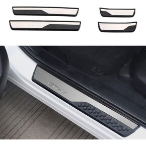4Pcs LED Stainless Steel Car Door Sill Scuff Plate Guard Sills for Honda CRV 2017-2025 Automotive Door Entry Guard Protector Trim