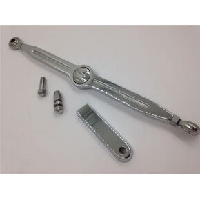 HTTMT- MT288-014- Aluminum Skull Gear Shift Linkage Compatible with H-D CVO Electra Glide Fat Boy Heritage Softail Adjustable from 300mm~330mm