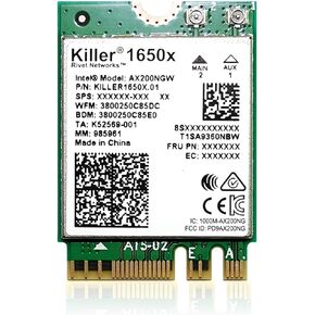 BE1750x Killer Series Upgraded BE200 WiFi 7 Card | Gaming WiFi Adapter | M.2 PCIe WiFi Card | 5.8 Gbps | 320MHz, 4K QAM | Supports Bluetooth 5.4 & Intel with Windows 11 (BE1750x)