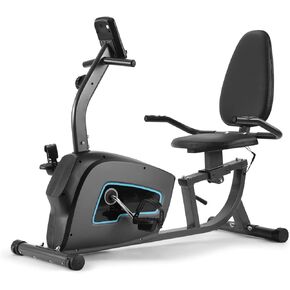 Recumbent Exercise Bike for Home Stationary Bike Sturdy Quiet 8 Levels Recumbent Bikes Large Comfortable Seat Heart Rate Handle & iPad Holder for Seniors Adults