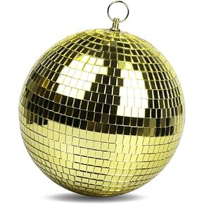 Disco Ball - 8 Inch Mirror Disco Ball, Ideal for DJ Club, Party, Wedding, Home Decor, and Live Stage with Hanging Ring for Easy Installation, Coral