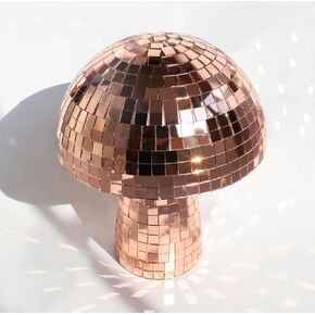 Silver Mushroom Disco Ball, Disco Mirror Reflective Ball, 4.8Inch Mushroom Disco Ball Lights for Unforgettable Home Parties and Stage Decor