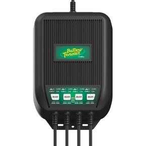 Battery Tender 4-Bank On-Board Battery Charger: 12 AMP Weatherproof Marine Multibank Battery Charger and Maintainer, 12V or 6V Selectable
