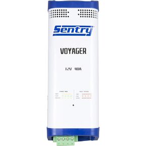 Sentry Voyager SV1240/3XJ 12VDC/40A Marine & RV Battery Charger for Lead-Acid, AGM, Gel, Lead Calcium, Spiralcell or Lithium-Ion (LiFESO4)