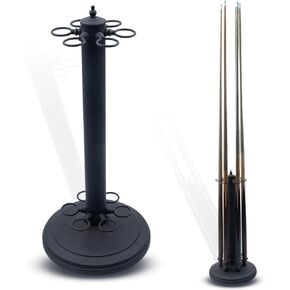 9TH SHOP Pool Stick Holder, Pool Cue Rack, Pool Cue Holder Floor Stand, Stand Style Metal Billiard Cue Racks, Holds 6 Pool Cue Sticks