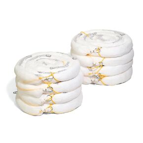 PIG Oil Boom - Oil-Only Absorbent Boom - 2 Pack - 8" x 10' Boom - Absorbs up to 12 gallons per Boom - BOM400
