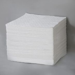 Aain AA003 Absorbent Mat Pad Heavyweight Oil Absorbent Pads,15" x 20",White 100pcs & MCR Safety 9761R-L Predator Rough Finish Nitrile Coated Glove, Large, Blue (Pack of 12)