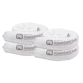 New Pig Oil Absorbent Sock - Oil-Only Absorbent Sock - 12 Pack - 3" x 48" Sock - Absorbs up to 1 Gallon per Sock - SKM210