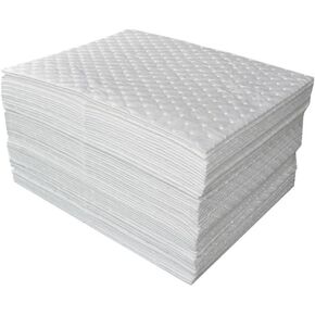 Heavyweight Oil Absorbing Pads,White Absorbing Heavy Weight Oil-Only Absorbent Mat Pad (20 Pads,15" x 20"')…