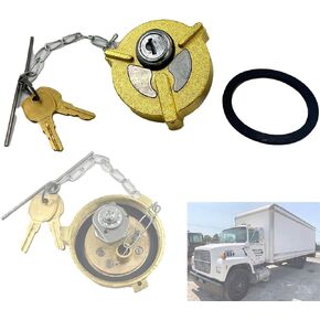 LOBIUTIYA Upgraded 10413 Brass Saddle Tank Locking Fuel Cap With Free Extra Seal For 1990-1998 Ford L-Class Heavy Duty Trucks, OEM Fuel Tank Cap-DIESEL Stant #10413 D3HZ9030D FC838