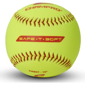 Champro Safe-T-Soft 10" Softballs with Durahide Cover, RIF 1, 12 Pack in Kuwait