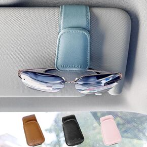 TILDOSAC Sunglass Holder Organizer Clip for Car Visor, Durable and Scratch Resistant Sunglasses Organizer with Magnetic Clip, Pink Car Interior Essentials Accessories for Men Women Aesthetic