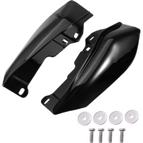 X AUTOHAUX 1 Pair Mid Frame Air Deflector Heat Shields Deflector for Harley Davidson Street Glide 2009-2016 Gloss Black