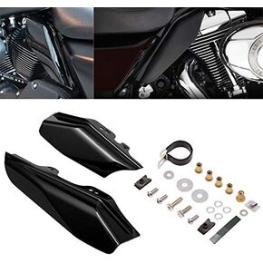 H RUO Black Mid-Frame Air Deflector for Harley Touring Street Electra Glide Road King FLHR FLHX FLTR FLHT FLHRS 2001-2008