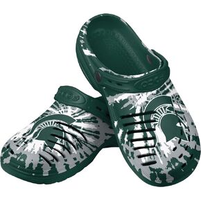 FOCO Michigan State Spartans NCAA Mens Tie-Dye Clog With Strap - M