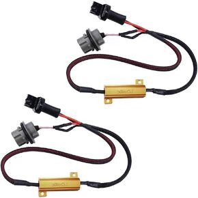 YUNPICAR 7440 T20 50W 6Ohm LED Light Load Resistor Fixed LED Headlight Fog Light Fast Super Flash Turn Signal Flashing Light Error Code Warning Resistor Decoder 2 Pack