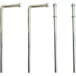 4 Pcs Exhaust Hanger Rods Weld On,Universal Use,2 Pcs Straight 9.7" Long,2 Pcs 90 Degree Bent 9.5" Long