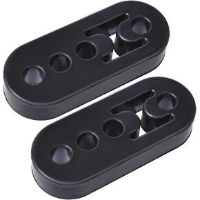 2Pack Exhaust Hanger Rubber Insulator Bushing Car Rear Adjustable Rubber Bracket 4 Holes Universal Car Exhaust Rubber Hanger High-Density Rubber Isolation Insulator