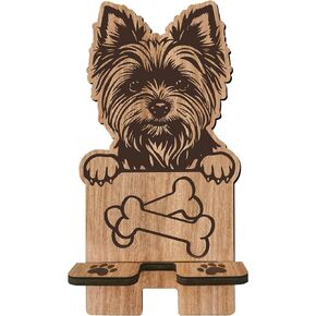 Dog Theme Wooden Phone Holder - Springer Spaniel - Phone Stand, Charging Station for E-Book, Smart Phones, Tablets, Desktop Organizer, Dog Lover Gift - 01