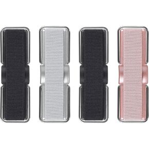 Phone Strap, CISID 4 Pcs Phone Finger Holder Back of Phone Grip with Stand Suitable for iPhone Samsung and Most Smartphones(Black Black Silver Rose Gold 4PCS)