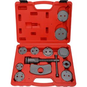 BTSHUB Professional 12pcs Front and Rear Caliper Disc Brake Screw-in Wind Back Rewind and Piston Compression Tool Kit for Brake Pad Replacement