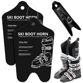Ski Boot Horn - 13 inch Shoe Horn for Ski and Snowboard Boots - Cuttable Shoe Helper Shoe Horn,Great for Skiers of All Ages