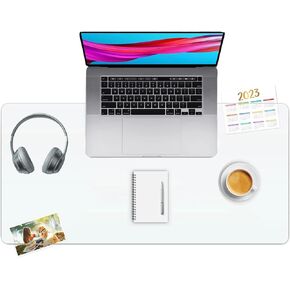 Clear Desk Mat Pad, Plastic Desk Protector Mat-31.5 x 15.7 inches - 1.5mm Thick, Waterproof Table Cover,Transparent Desk Mat for Desktop