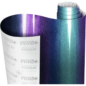VViViD+ Gloss Metallic Chameleon Blue to Purple Color-Shift (1ft x 5ft) with Air Release