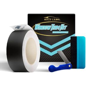 3M Black Out Trim Chrome Delete Vinyl Wrap Kit | 25ft Roll of 3m Scotchprint 2080 | Felt Edge Squeegee and Razor Blade Included (Gloss, 2")
