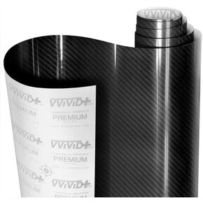 VViViD Super Gloss Black Carbon Fiber Tek Art 12 Inches x 60 Inches 5yr Outdoor/Interior Realistic Carbon Design Vinyl Wrap for Cars, Boat, Bike