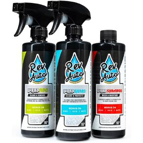 Rev Auto Complete Vinyl Wrap Detailing Kit - 3 Item Car Wrap Cleaning Kit Includes Wrap Detailer, Wrap Shampoo, & Wrap APC | Car Wrap Cleaner Made For All Car Wrap Vinyl Finishes