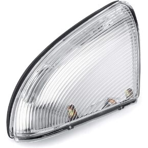 LED Front Right Passenger Side Mirror Turn Signal Puddle Light Lamp Cover Compatible With Dodge Ram 1500 2009-2018 2500 2010-2018 Replaces 68064948AA