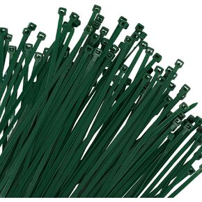 200PCS Nylon Zip Ties - 8 Inch Green,Multi-Purpose Self Locking Cable Ties， Ultra Strong Plastic Wire Ties with 40 Pounds Tensile Strength
