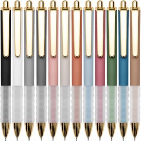 Linbsunne Ballpoint Pens Black Medium Point 1mm Pen with Super Soft Grip Ball Point Pen for Men Women Retractable Pens (18-Count)