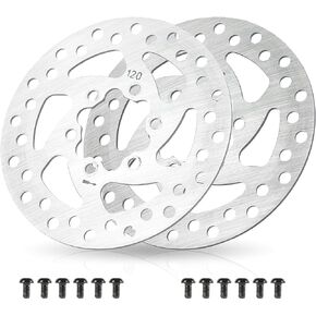 2 Pieces 120mm Stainless Steel Disc Brake Rotor Bike Distance 45mm Fit for Off Road Bike Mountain Bike Street Touring Motorcycles