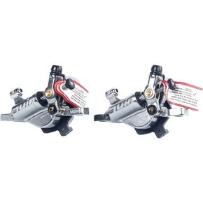 Juin Tech M1 Cable Actuated Hydraulic Bicycle Bike Disc Brake Caliper Set Extra Powerful Hybrid Brake for Road/Mountain/Cyclocross/Gravel/E-Bike/Folding Bike etc. use
