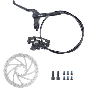 MTB Hydraulic Brake Set Bike Disc Brakes Kit with Left Front 800mm Right Rear 1550 mm 160mm Rotors Aluminum Alloy Hydraulic Brake Fit for Mountain Bike, MTB