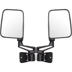 ECCPP Texture Side View Mirror Black Pair Side Mirror Replacement fit for 1987-2002 For Jeep Wrangler (exclude 1996) with Manual Folding